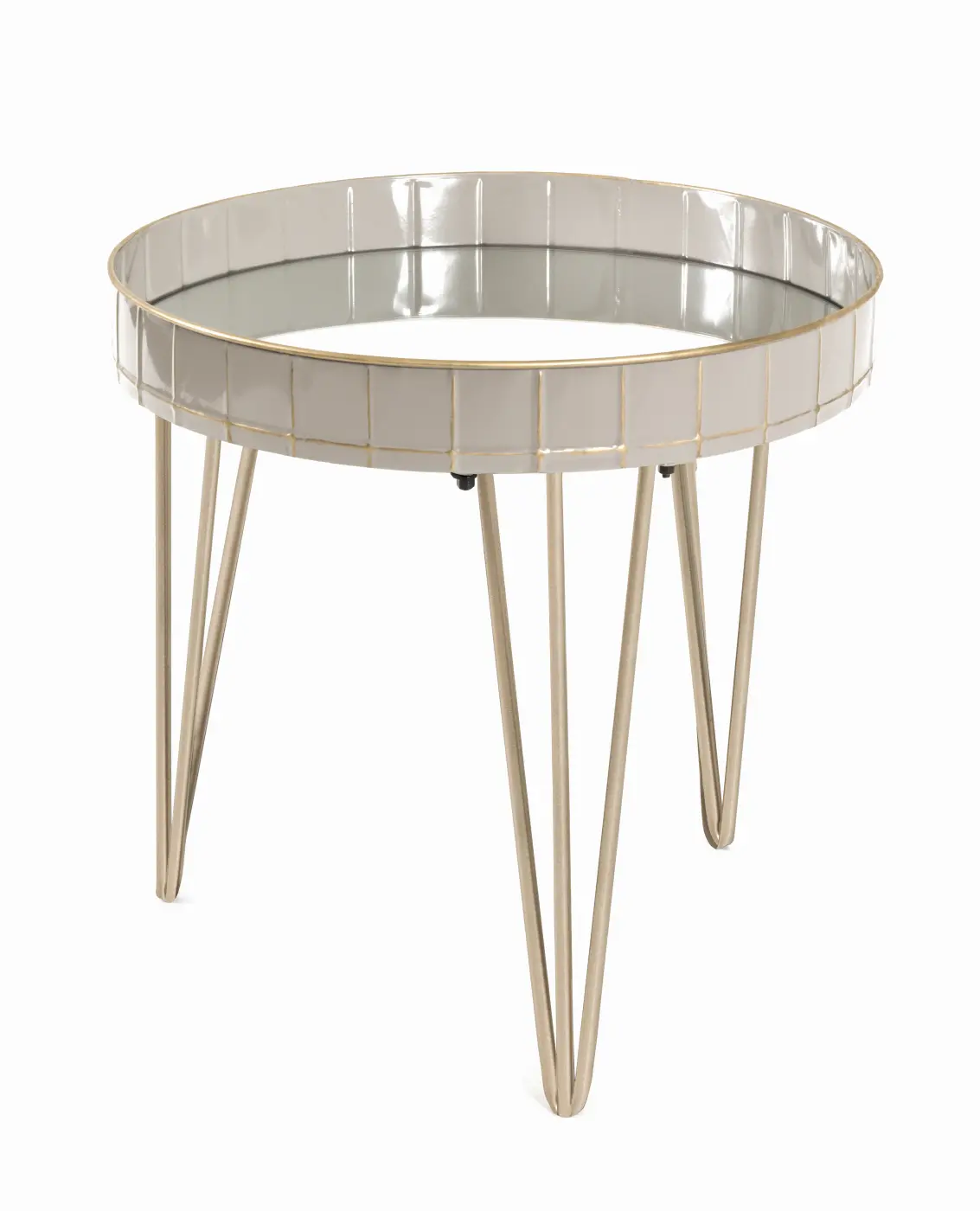 HAKU Beistelltisch Werra 2 gold-taupe