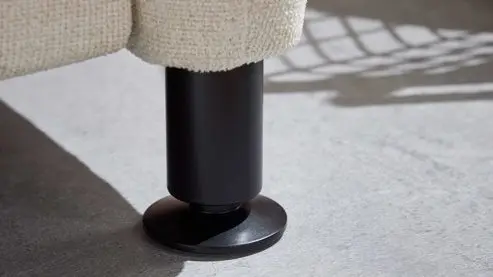 Hukla Comfortbetten Interliving 4700 Type 120LÄ, Bezug Cyber natur, Metallfuß schwarz, Liegefläche 120x200 cm