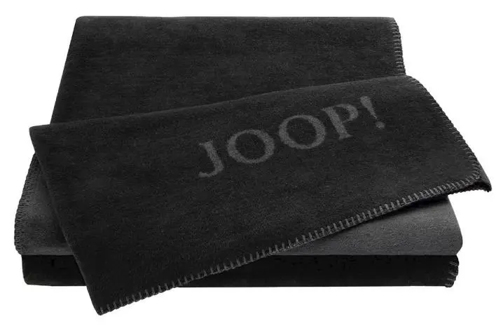JOOP! Plaid / Decke 150 x 200 Schwarz/Anthrazit