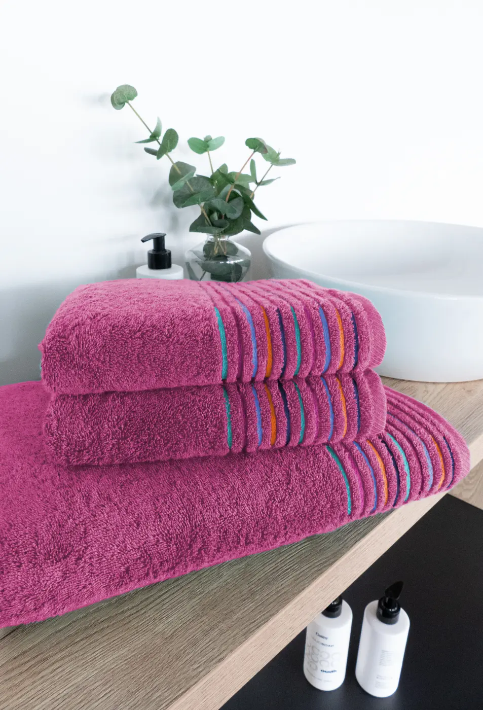 Cawö Frottier-Set 3-tlg. Fuchsia