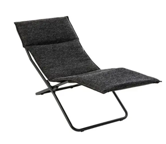 Lafuma Chaiselounge Bayanne Schwarz ca. 68x63x164 cm