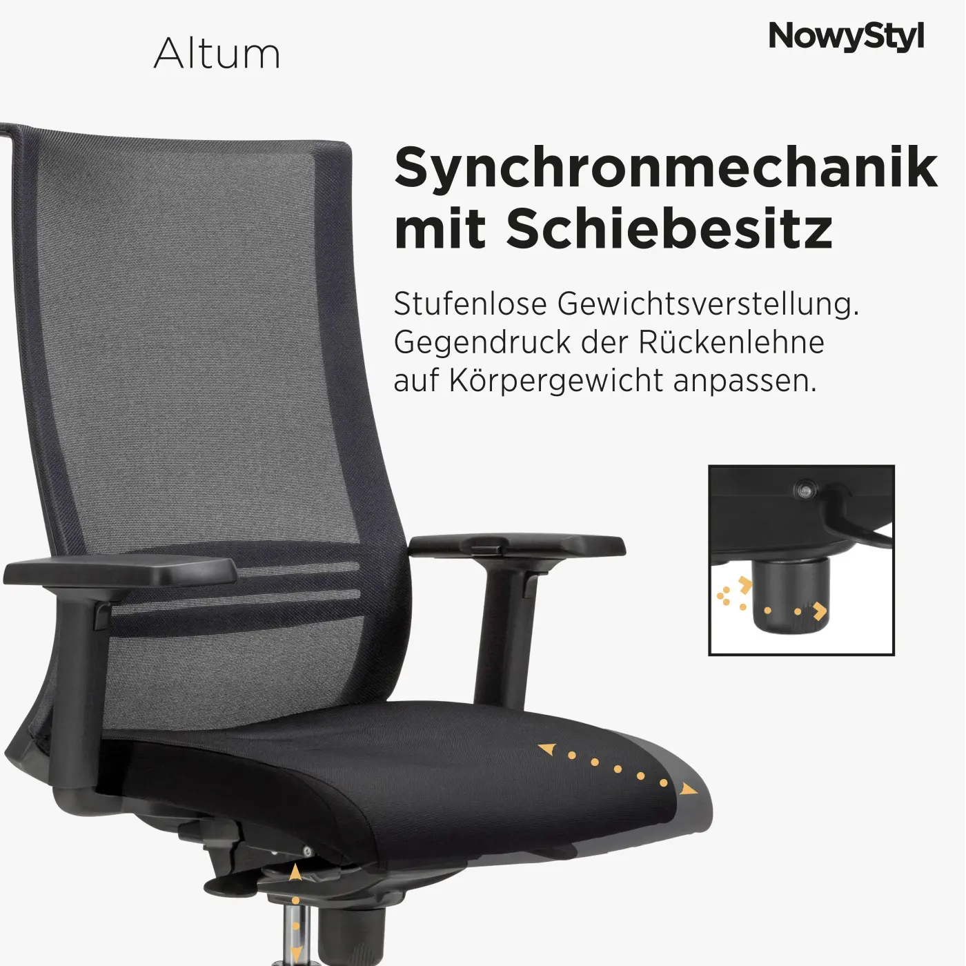 Nowy Style Drehstuhl Altum Sempre schwarz 