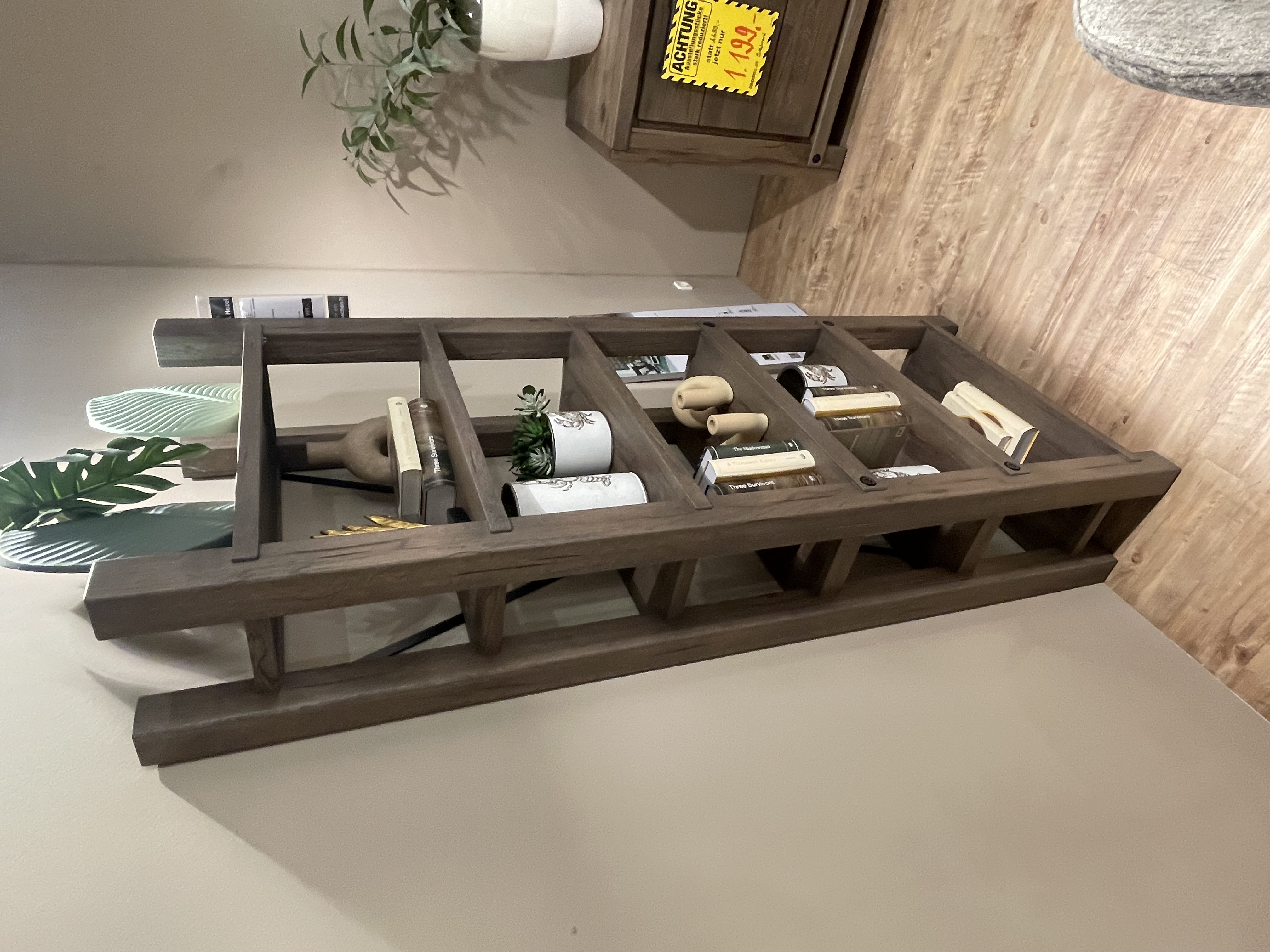 Bücherregal Maitre Holz Plumb lakciert ca. 190x75x33 cm
