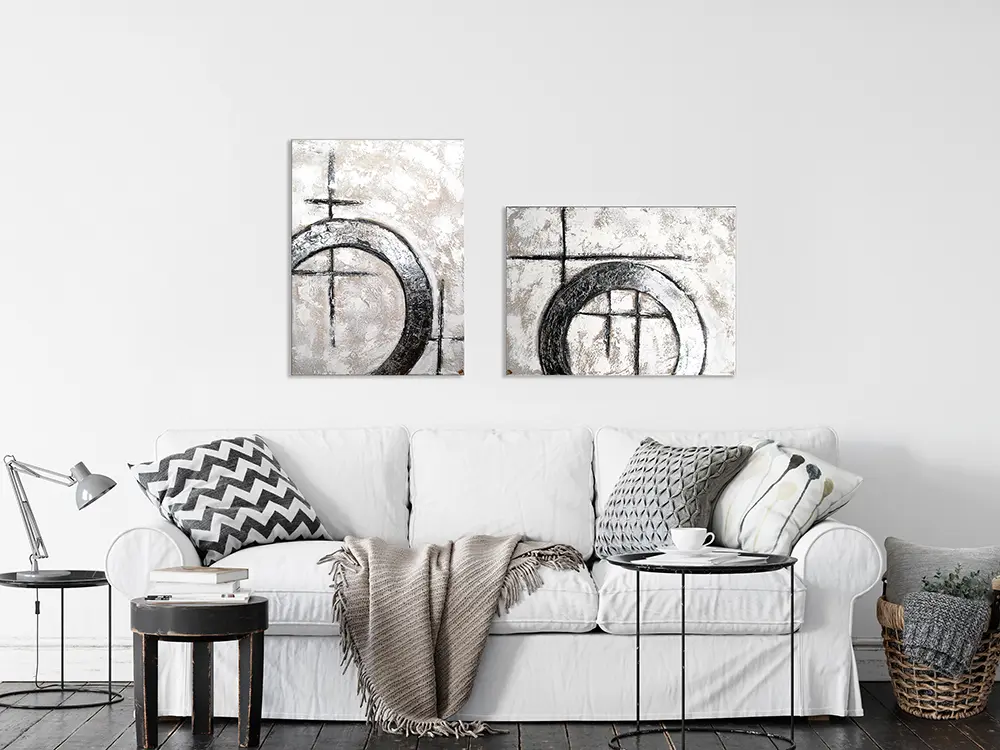 ars graphica Original-Art 80x60cm - Steiner: Silver Circle I