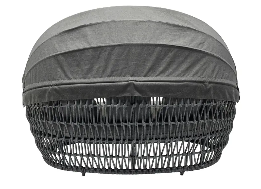 LC Garden Muschel Bari Dunkelgrau inkl. Kissen ca. 200x144 cm