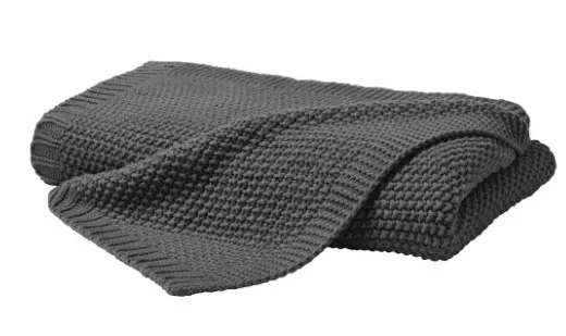 Hahn Strickdecke ca. 130x170 cm Anthrazit