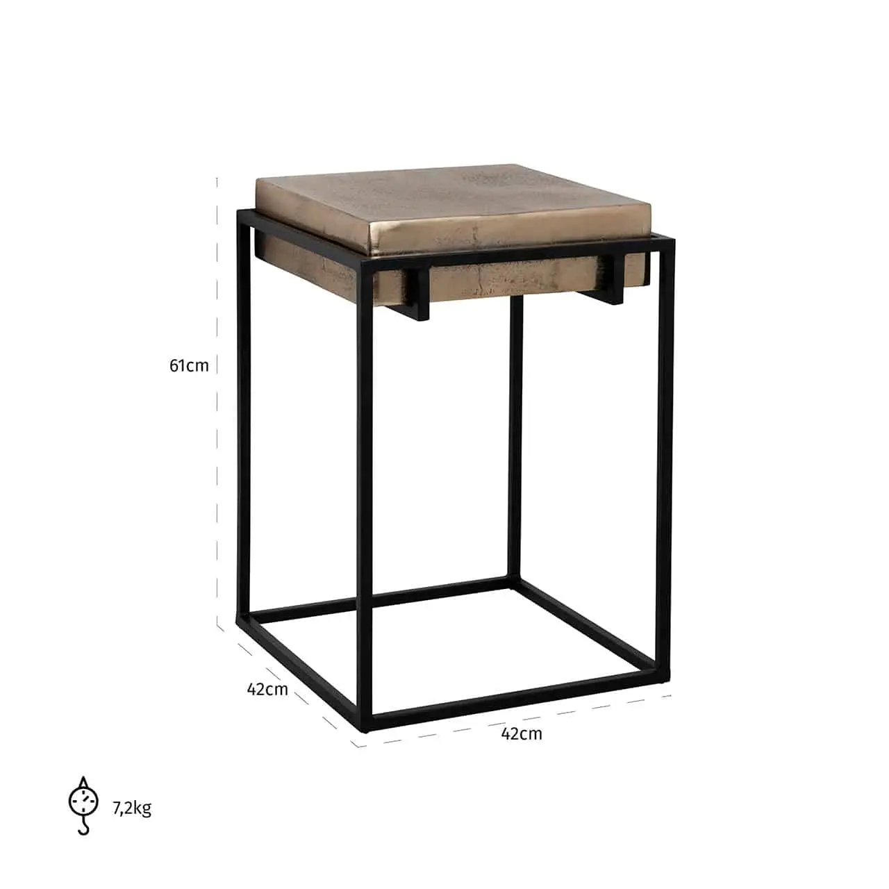 Richmond Interiors End table Calloway  (Champagne gold)
