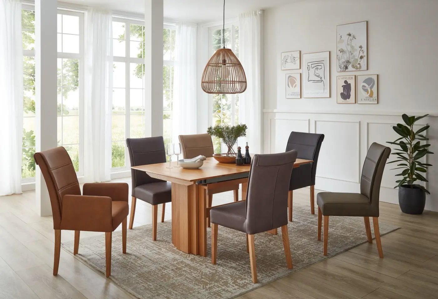 Niehoff Esstisch 160/320x95 cm, Typ 1133-000 