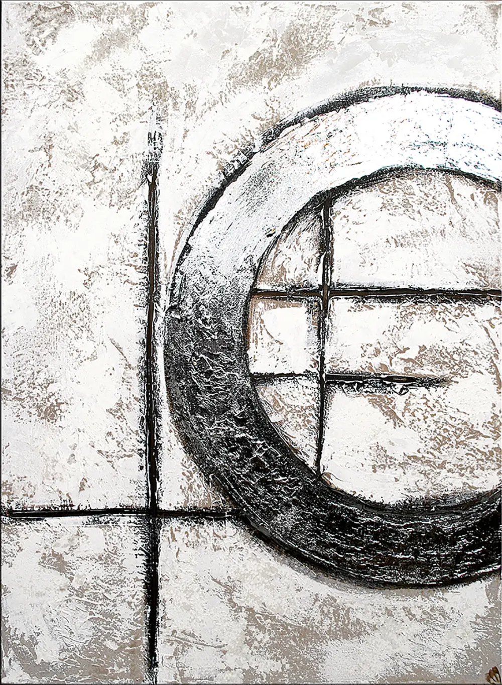 ars graphica Original-Art 80x60cm - Steiner: Silver Circle II