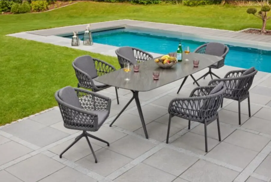 LC Garden Esstisch Bari ca. 240x100x75 cm Alu Anthrazit