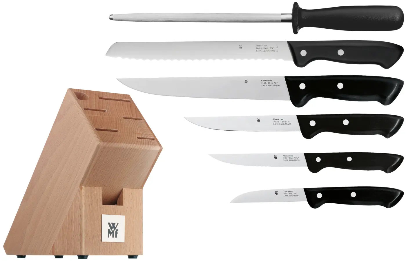 WMF Classic Line Messer-Set, 7-teilig