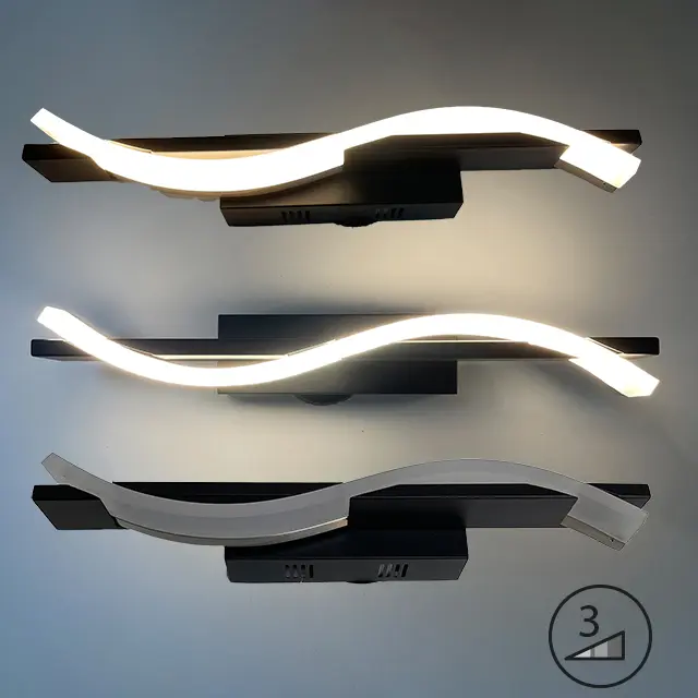 F&H Wandleuchte, 1-flg., 6 x 42 cm Schwarz