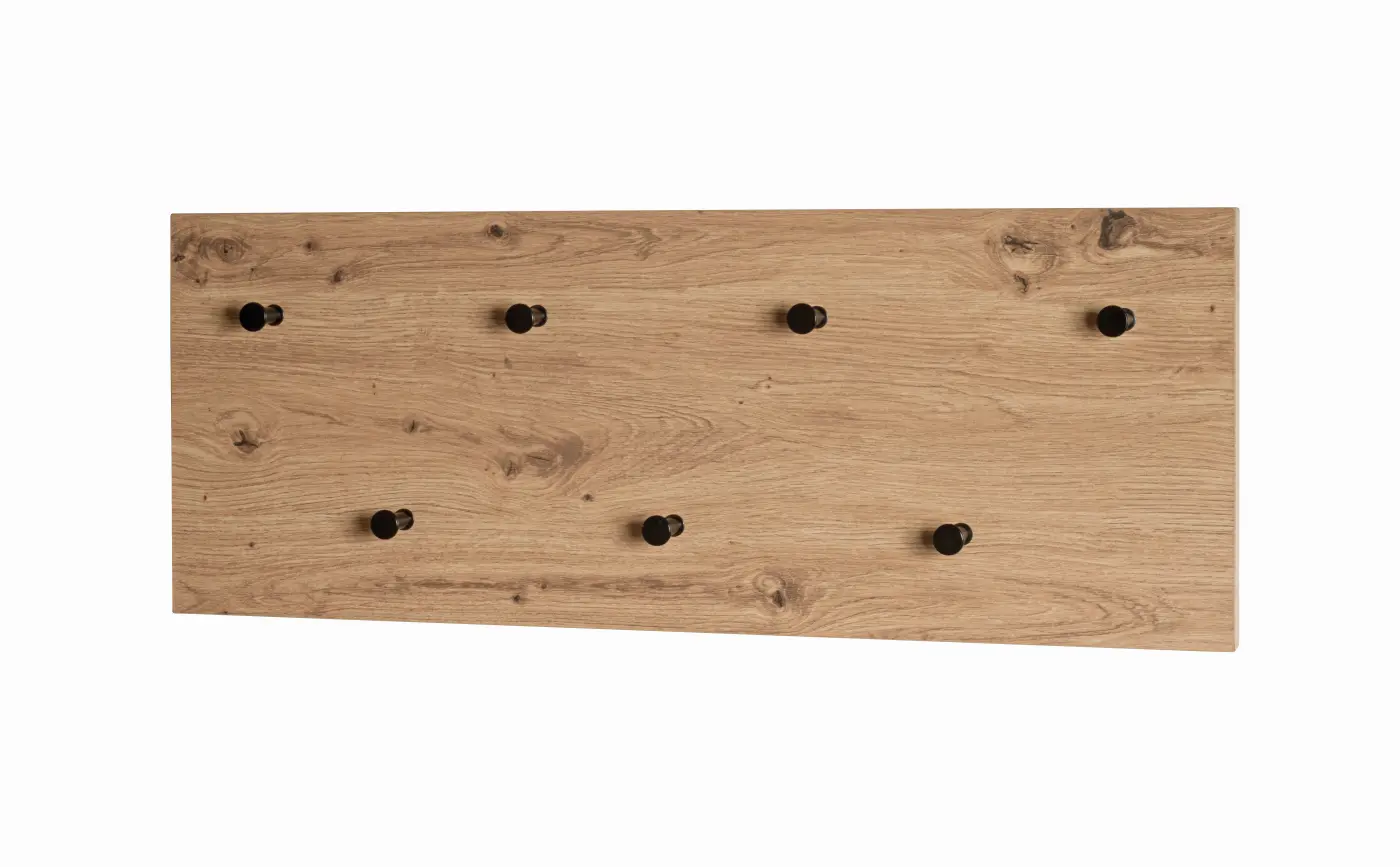 HAKU Wandgarderobe Parma 3 eiche, schwarz
