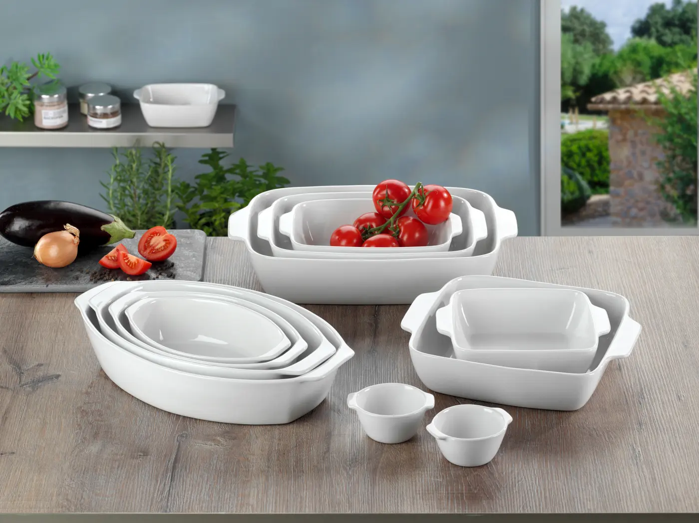 Creatable Auflaufform XXL, rechteckig Weiß 40x24 cm