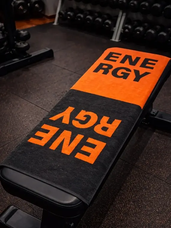 CAWÖ Textil Gym Towel "Energy" orange/grau 50x130 cm