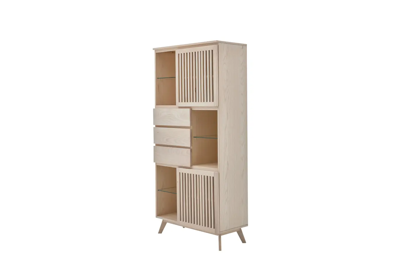 Roomio No. 2000 Vitrine Esche ca. 80x180x40 cm