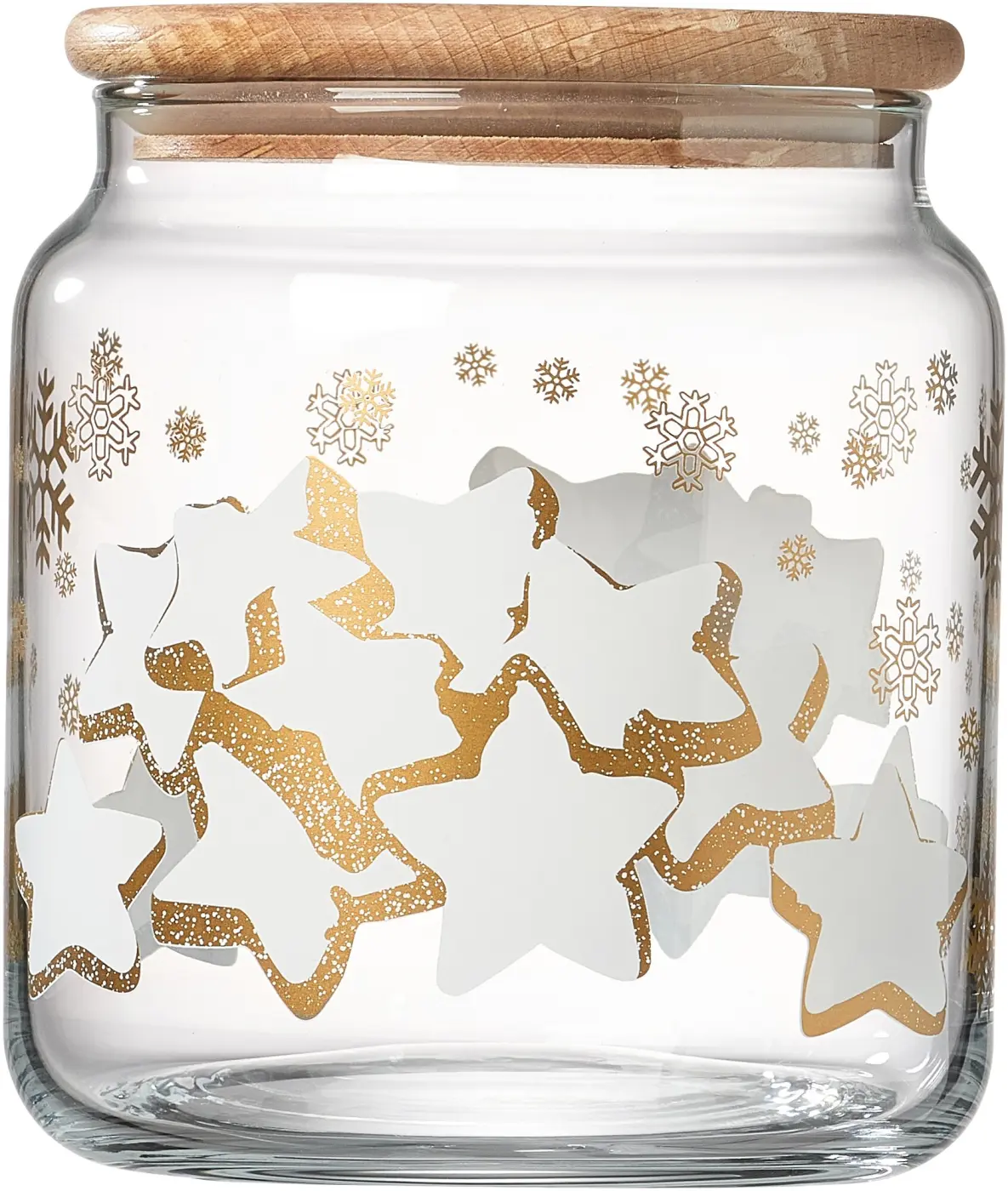 Ritzenhoff Vorratsdose Winter 1,1 l Klar/Gold/Weiß