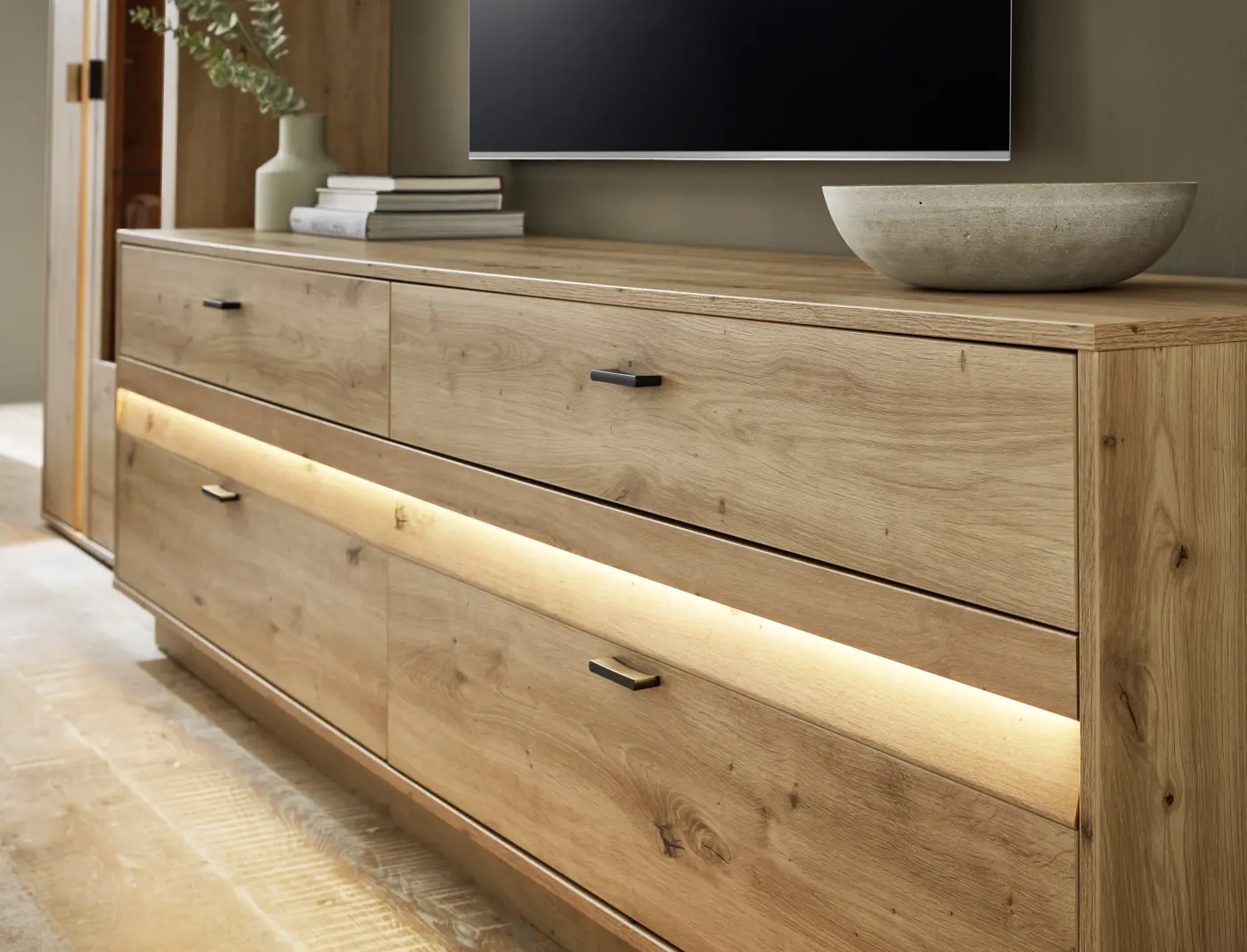 Ideal Wohnwand Boca Eiche Artisan Dekor ca. 310x167x44 cm