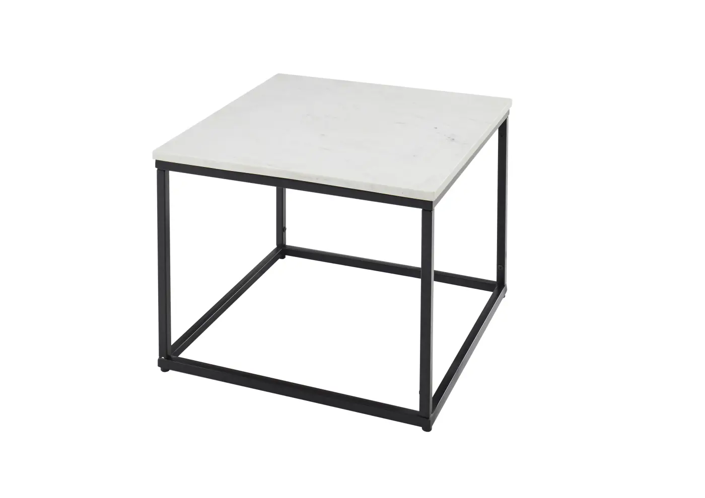 Couchtisch Marmor weiß/schwarz BHT ca.  60x 46x60 cm