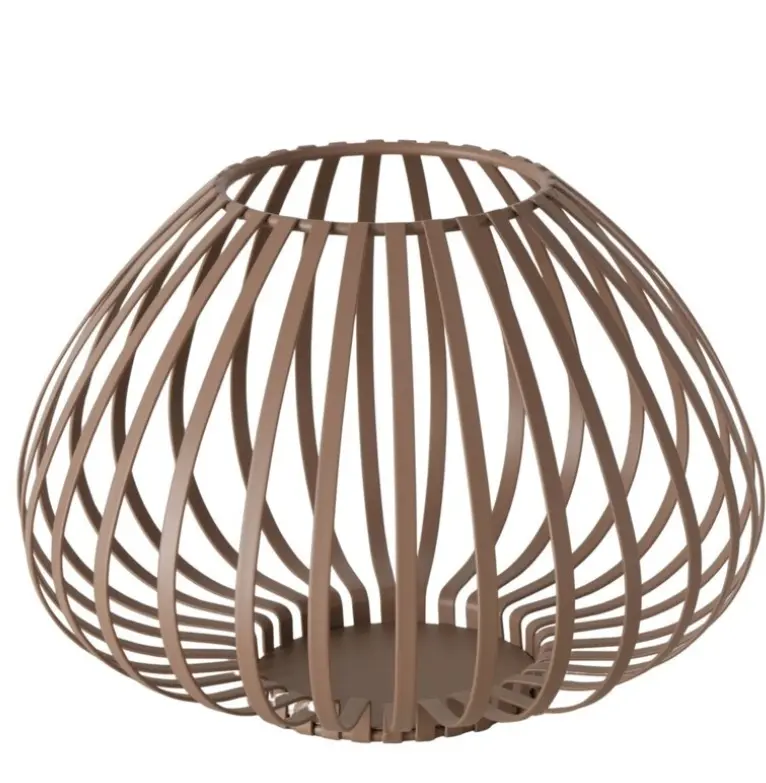 Boltze Windlicht Celine Eisen Hellbraun ca. 15 cm