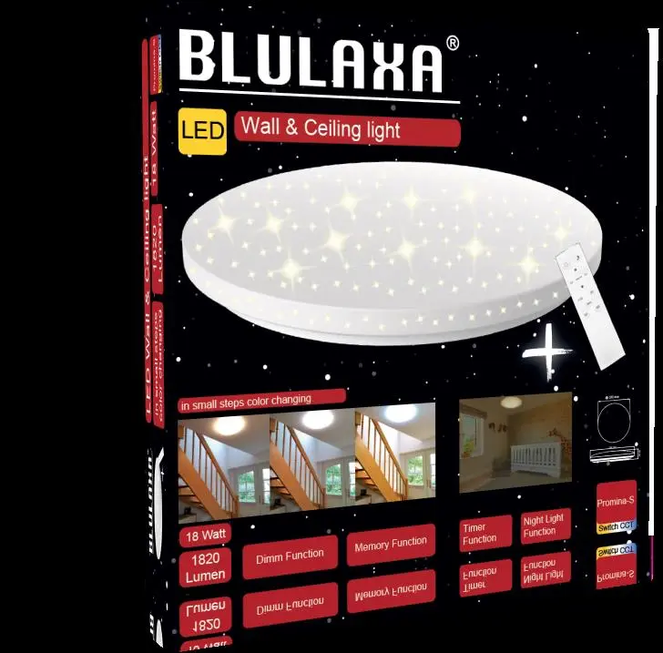 Blulaxa Wand- und Deckenleuchte Promina 49528 Promina Sternenhimmeloprik