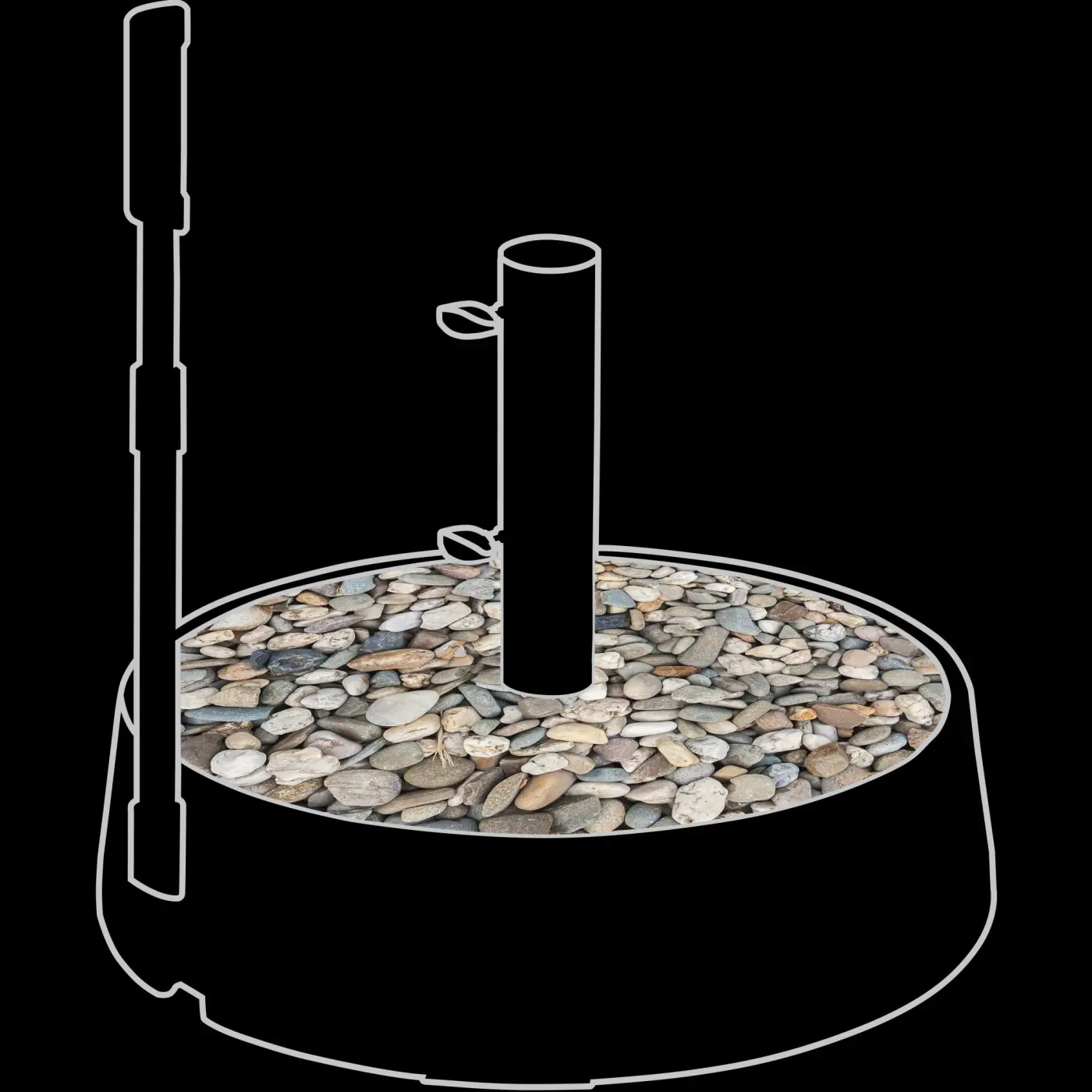 Doppler Dekorplatte Easy Move Switch in Granit dunkel