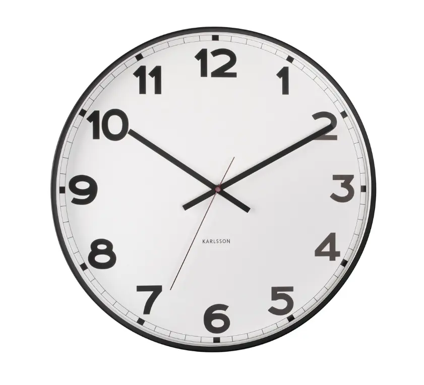 Karlsson Wanduhr New Classic medium Weiß Durchmesser 40,5 cm