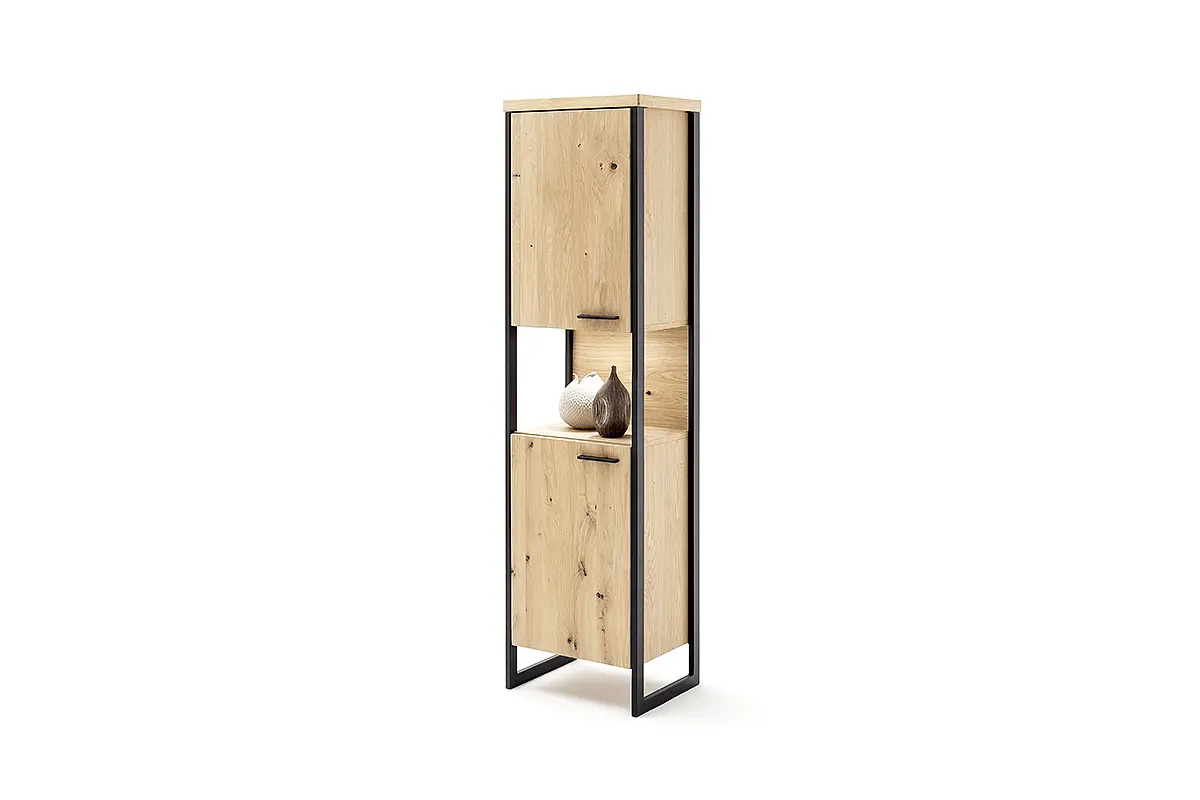MCA Stauraumelement Balkeneiche - anthrazit ca.50x186x38 cm