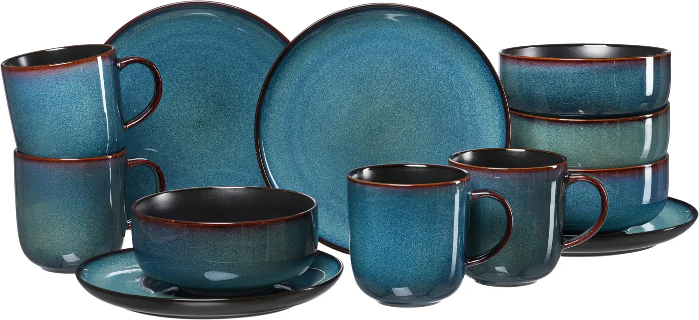 Ritzenhoff Frühstücksset Bali 12-tlg. Blau
