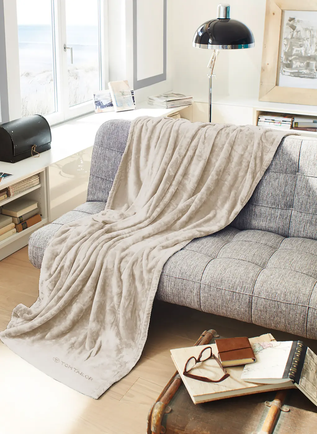 Tom Tailor Angorina-Fleece Wohndecke off white 1x 150x200 cm