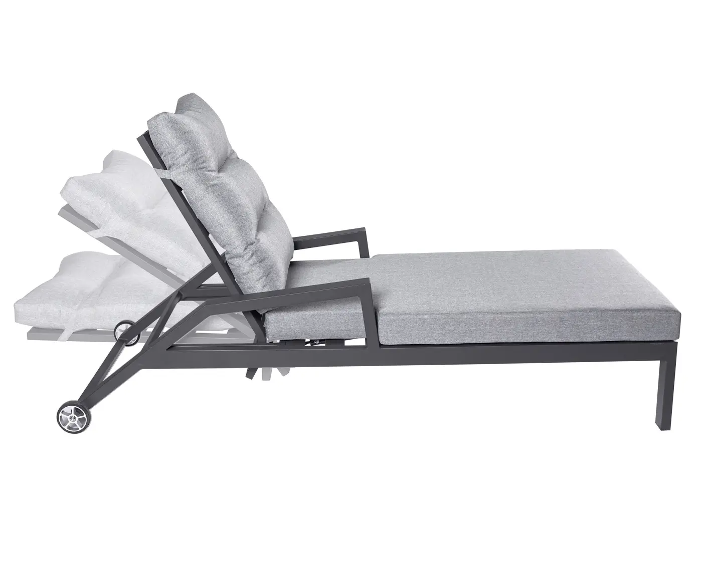 LC Garden Sonnenliege 209593 Bondino 190x79x50 cm Aluminium Anthrazit