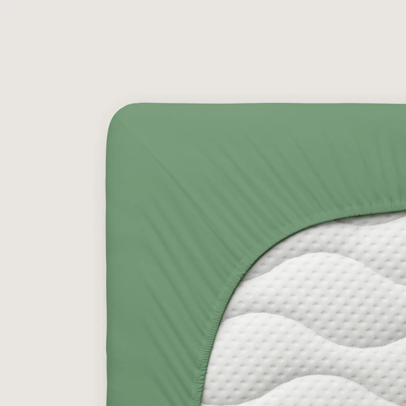 Schlafgut Spannbetttuch Pure 180x200-200x220 cm Green Mid