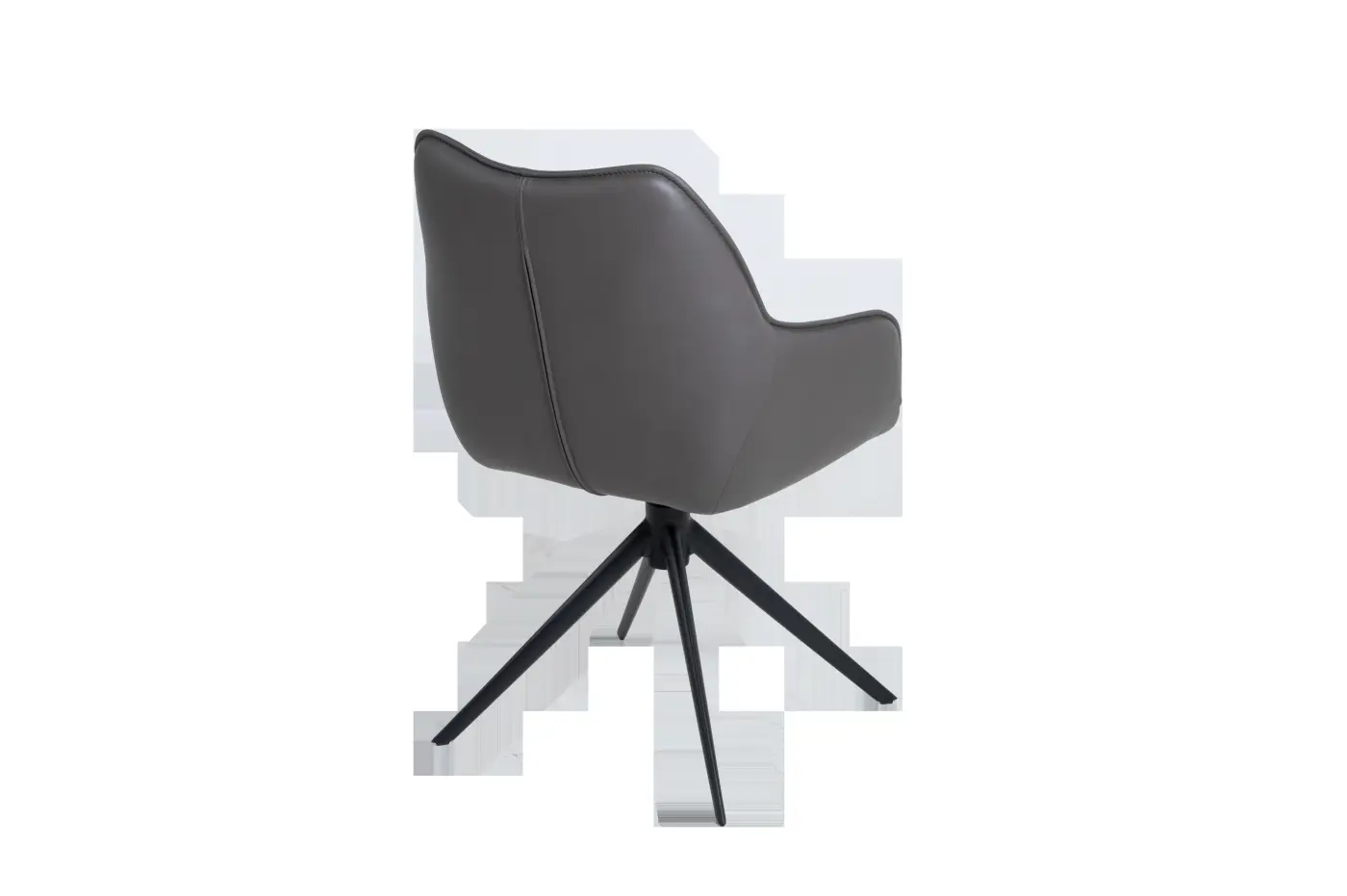 360 Grad Furniture Dining-Chair Leder Anthrazit ca. 62x63x89 cm