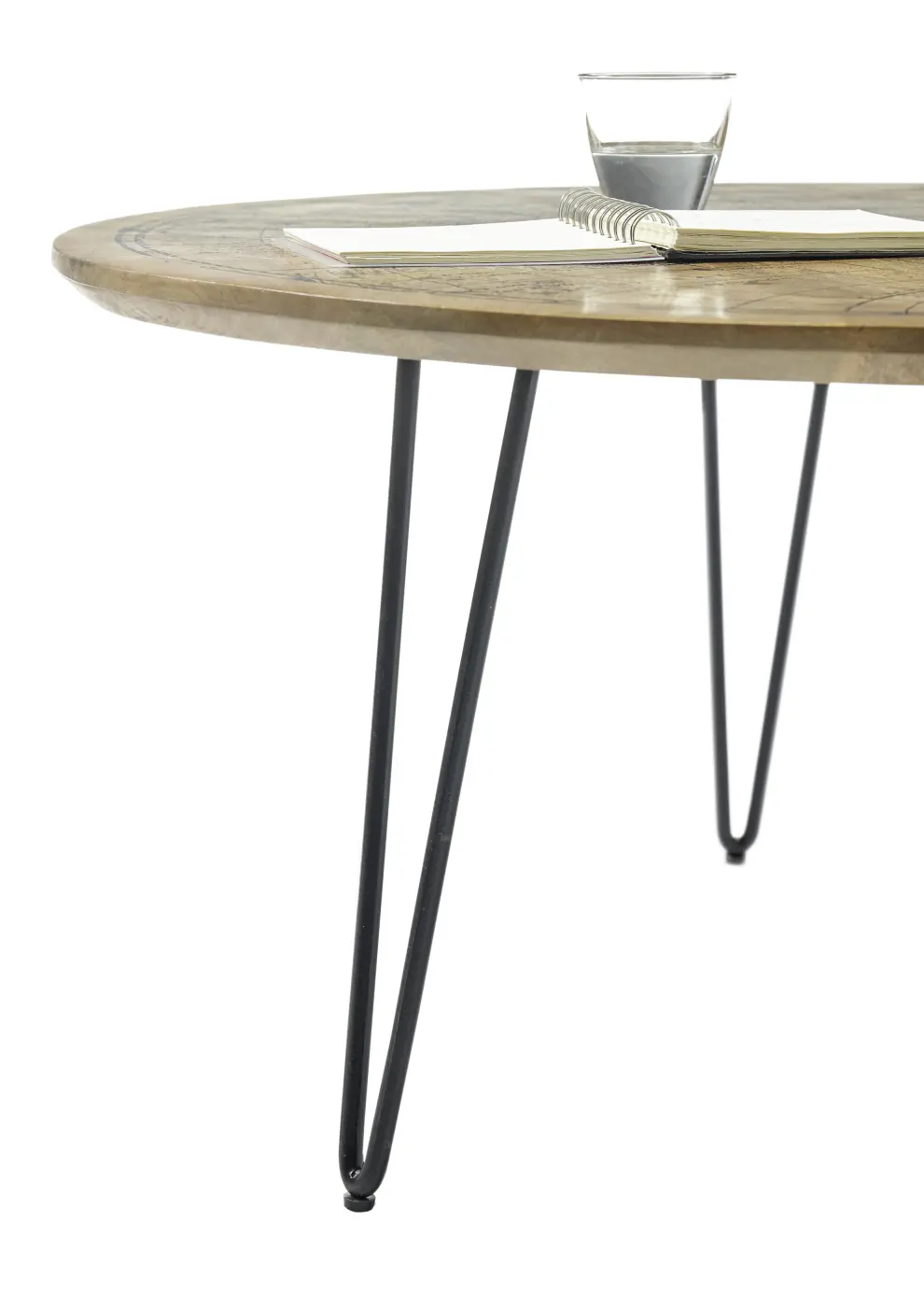 Couchtisch Mango Wood/Aufdruck Weltkarte BHT ca.  90x 45x90 cm