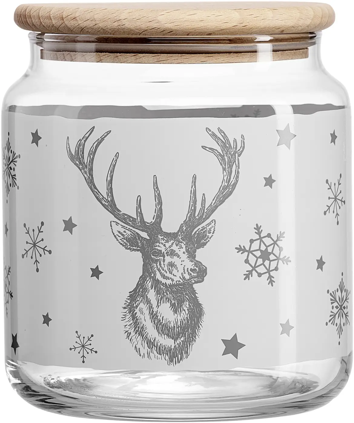 Ritzenhoff Vorratsdose Winter 1,1 l Klar/Grau
