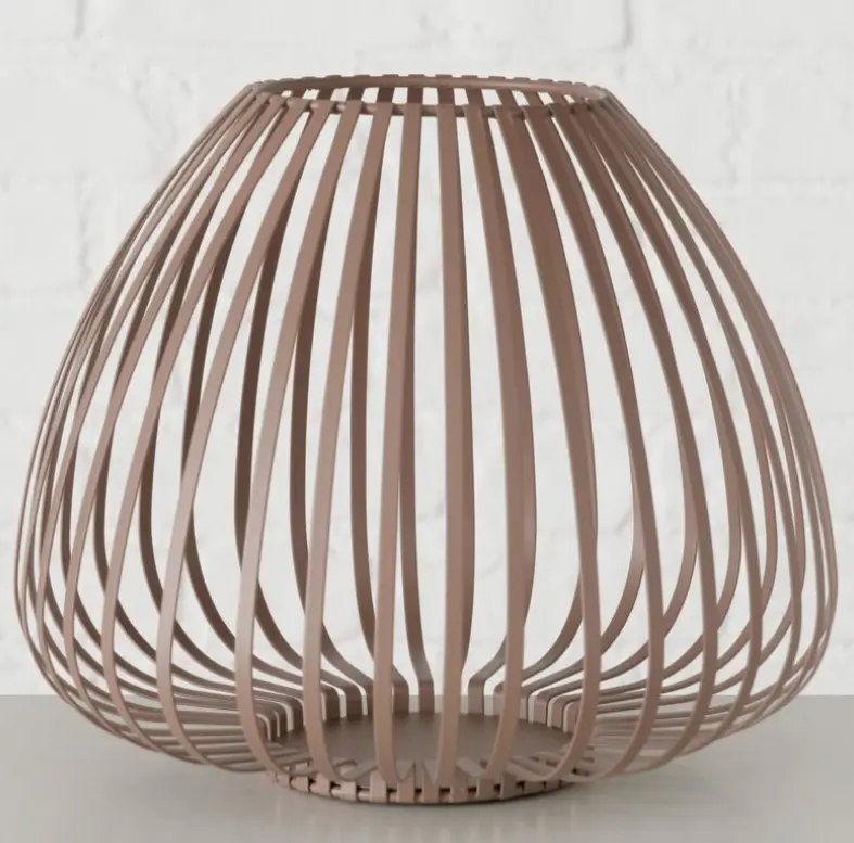 Boltze Windlicht Celine Eisen Hellbraun ca. 20,5 cm