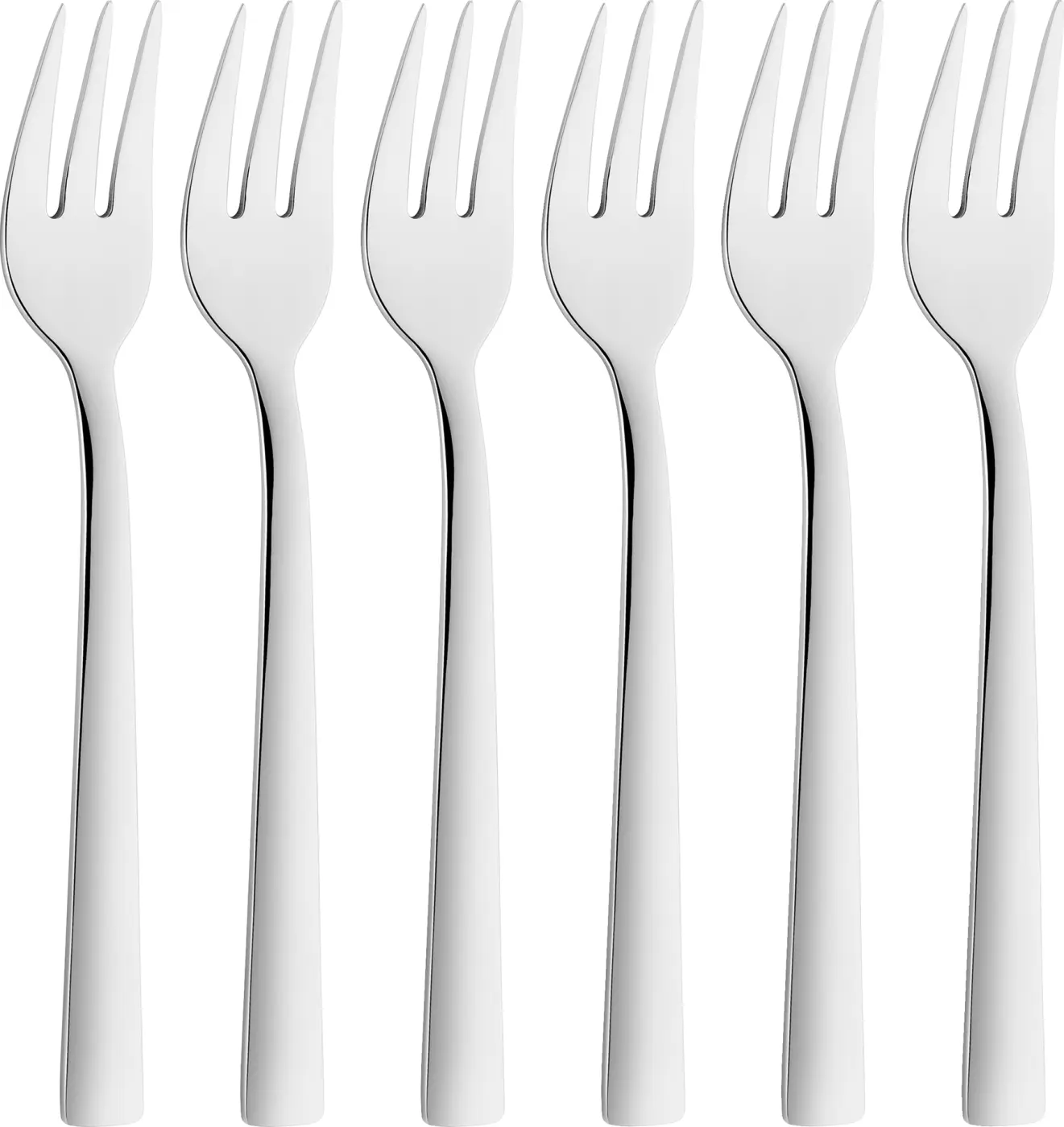 Zwilling 6 Kuchengabeln Metallfarben