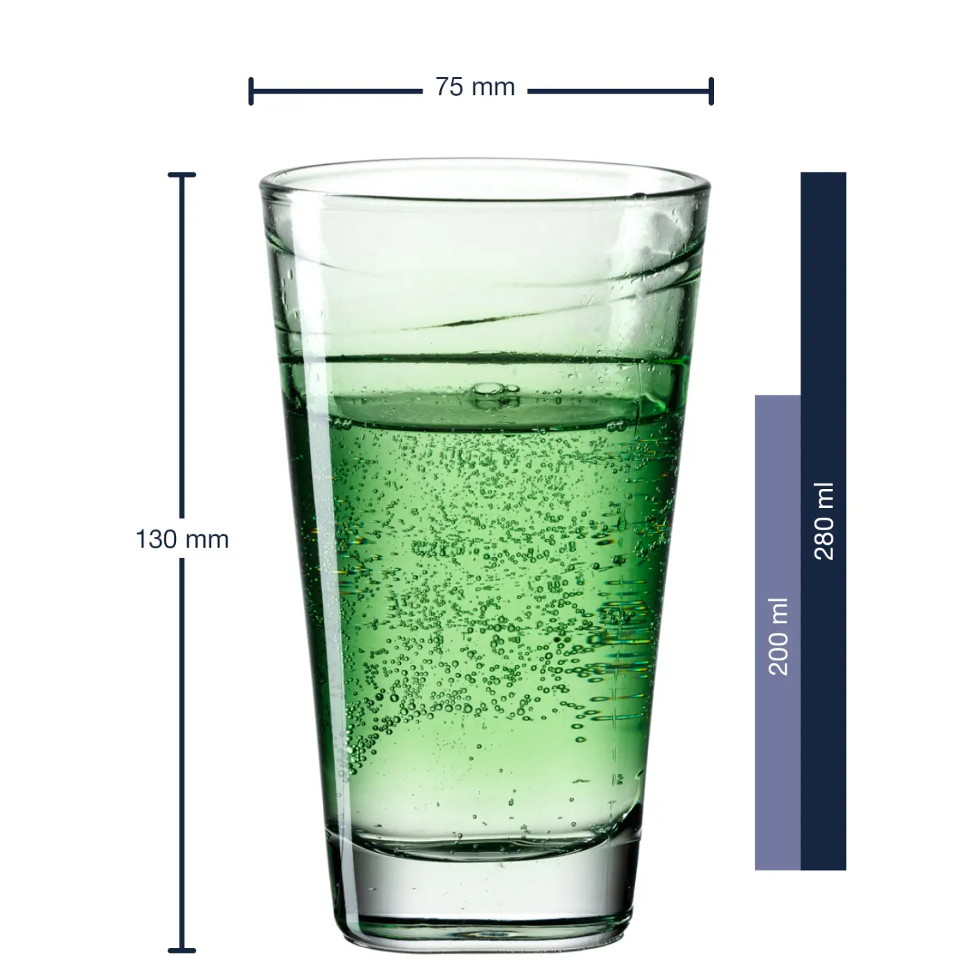 Leonardo Trinkglas VARIO STRUTTURA Grün 280 ml