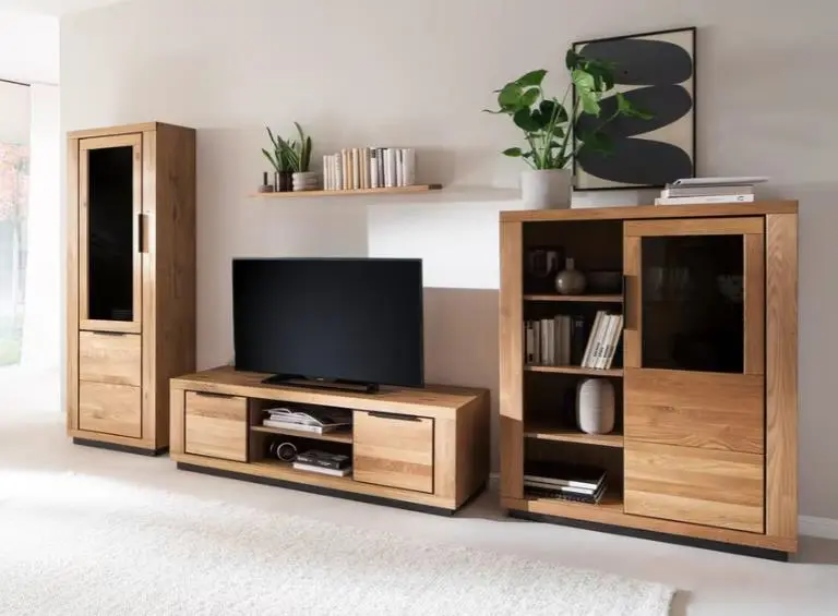 MCA Wohnkombination Greno Wildeiche massiv geölt ca. 387x54x200 cm