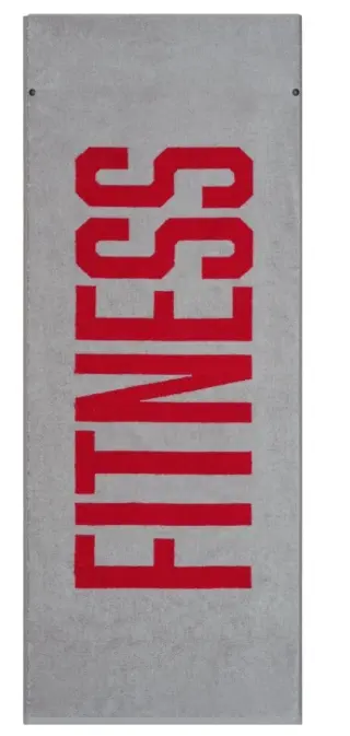 CAWÖ Textil Fitness&Gym Towel grau/rot 50x130 cm
