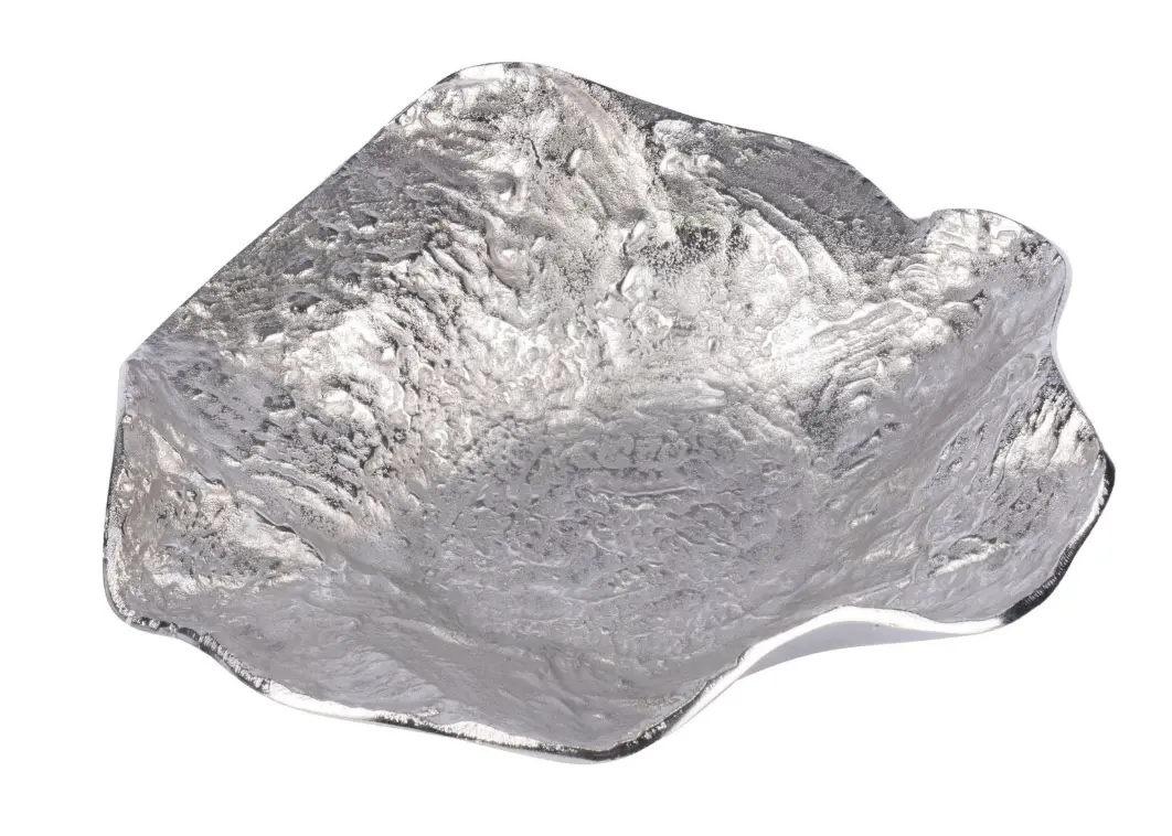 LC Wholesaler Schale Alu Nickel ca. 39x10 cm