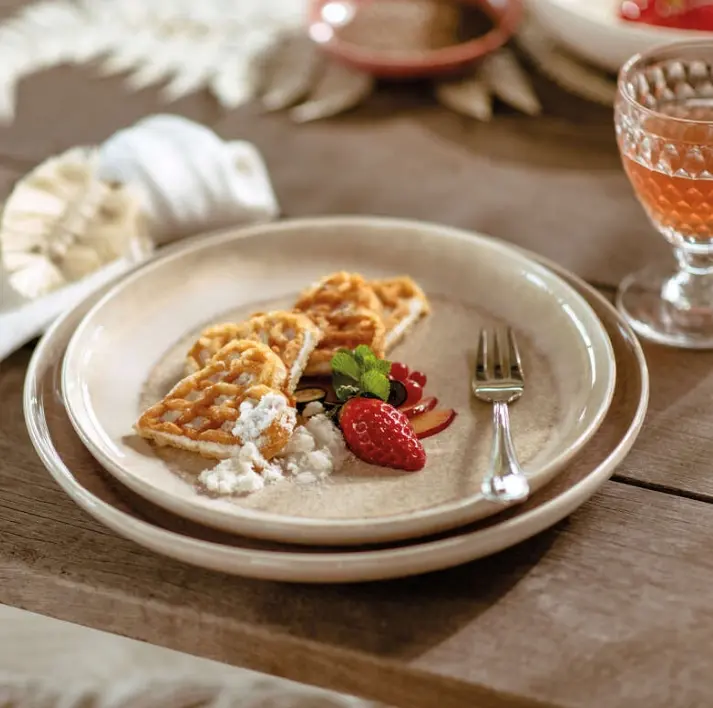 Villeroy & Boch Frühstücksteller Perlemor Sand 24 cm