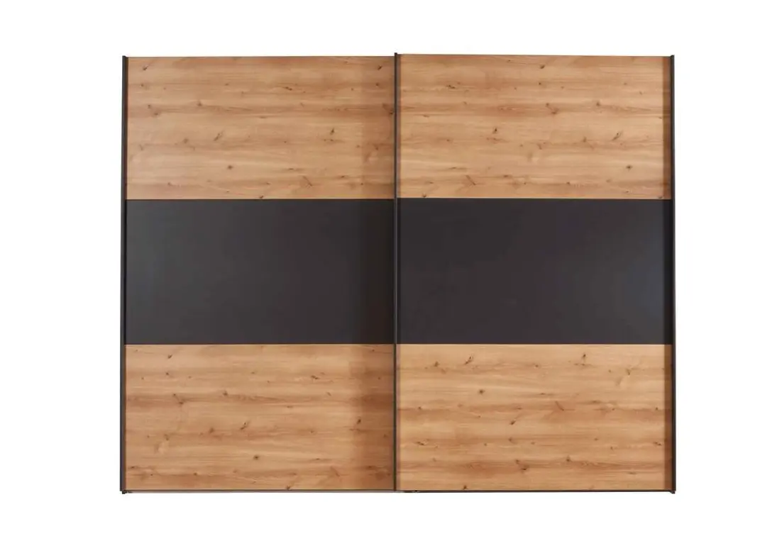 Wiemann Schwebetürenschrank Korfu Eiche Biano & Graphit Dekor ca. 300x217x67 cm