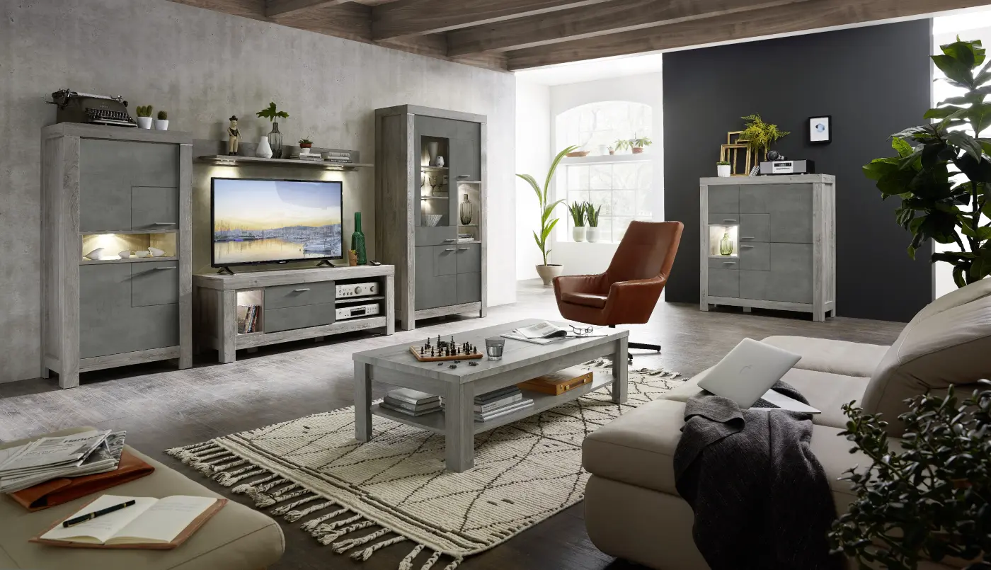 Wohn-Concept Vitrine Granada ca. 101x200x43cm Wohn-Concept Vitrine Granada ca. 101x200x43cm