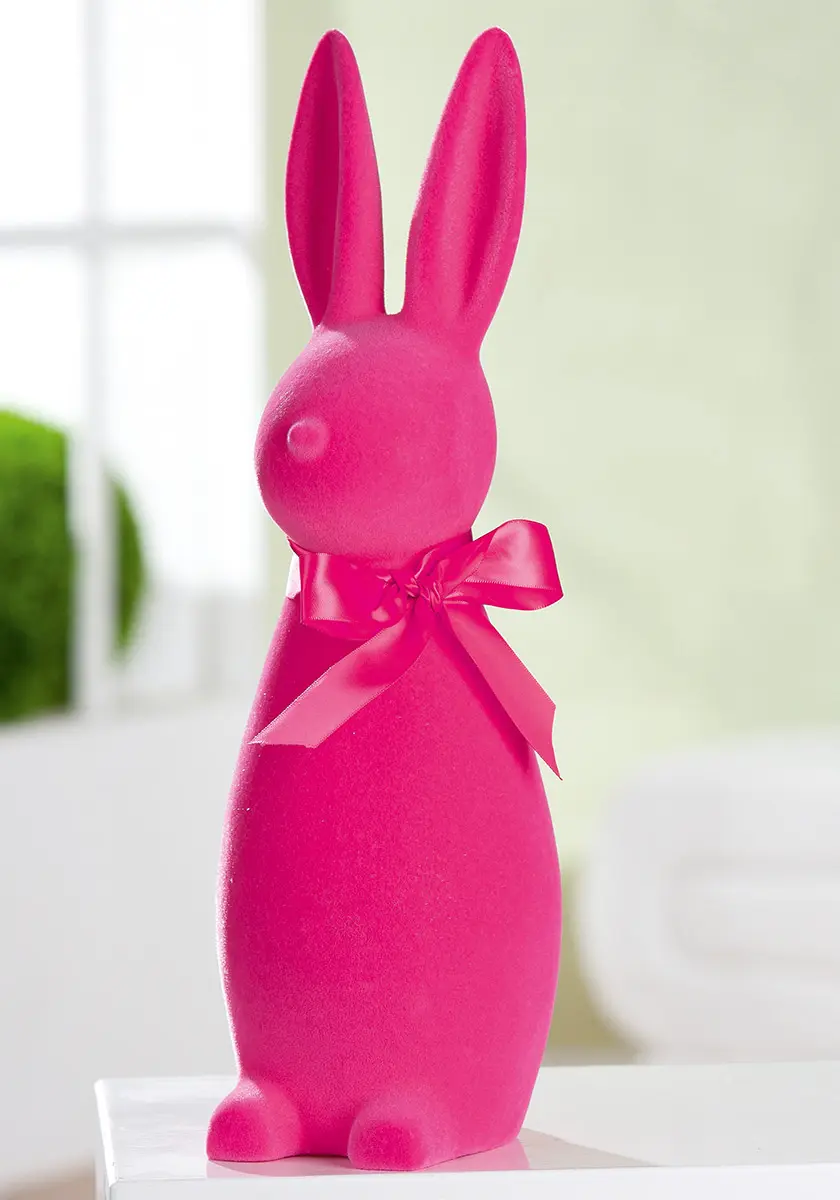 Macrander Hase Pink Kunststoff ca. 41 cm
