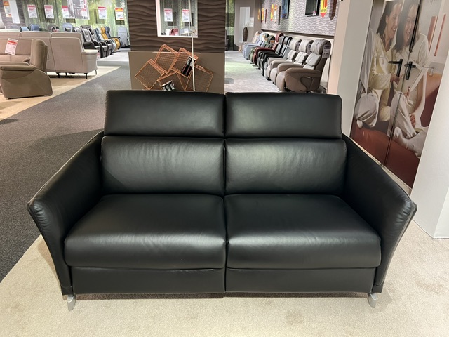 Himolla Garnitur 1917 Leder Schwarz, 3 Sitzer und 2,5 Sitzer