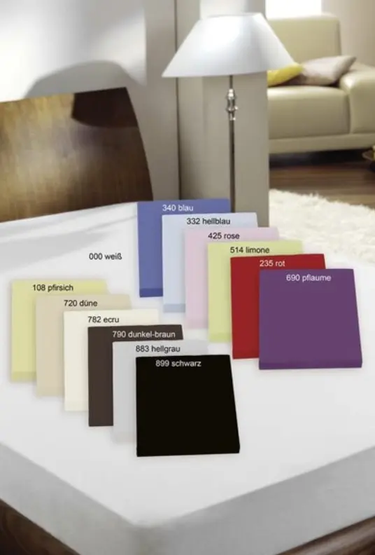 Hahn Haustextilien Spannbetttuch Jersey Hellgrau 90-100x200 cm