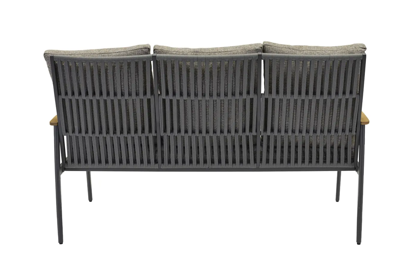 LC Bank Avento Rope-Optik Grau/Braun ca. 160x71x91 cm