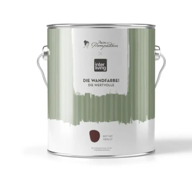 Miss Pompadour Wandfarbe Rot mit Merlot 2,5 L