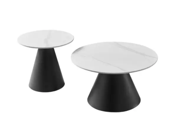 Hela Couchtisch-Set 2-tlg. Dustin Sintered Stone/schwarz 